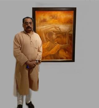 Painting of Chaitanya Mahaprabhu by Ashit Paul