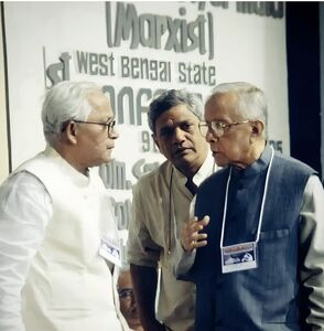 three shades of red jyoti basu buddhadeb bhattacharya and sitaram yechury thumb