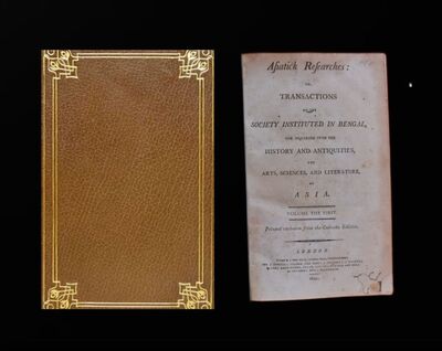 Asiatic researches. Published by Asiatic Society of Bengal. Volume I. London 1802. 