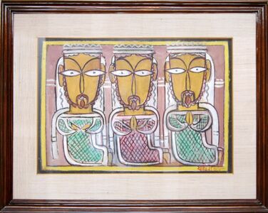 The Three Magi. From the Christ Series. Jamini Roy. 1940.