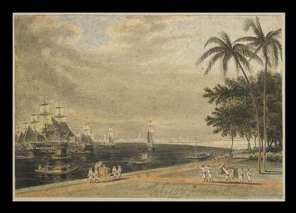 Calcutta from Garden Reach. Thomas and William Daniell. 1810.