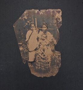 Grandmother, Prafullabala, with my father, Nirmal Kumar in her lap