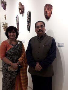 With the Director Reena Deewan an the Mask Exhibition.