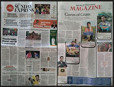 The Sunday Magazine, The New Indian Express, South India and Delhi. 21st. April, Sunday, 2024 - Front Cover and Article Pages