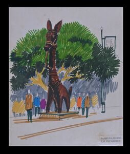 Detailing. A Giant Teracotta Horse to greet the visitors. Partha Ranjan Das