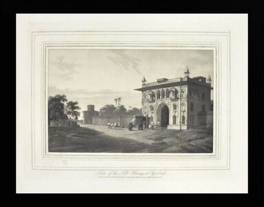 Gate of the Fort. Faridabad | by Thomas & William Daniell