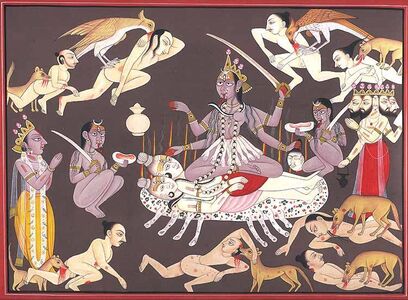 Kali. Sashankali. Garwar Painting. 17th. Century.