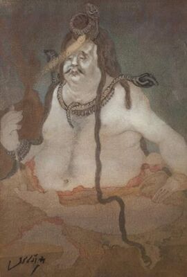 Mahadev. Abanindranath Tagore. 1913/14. Watercolour.
